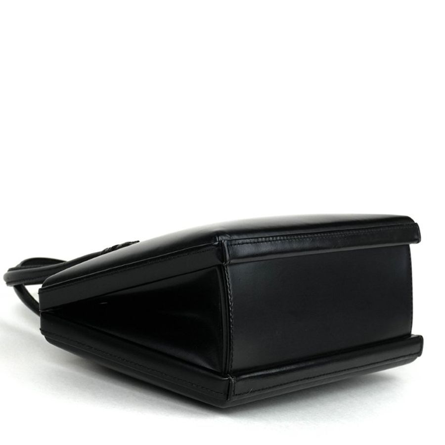 KÉSH 凱仕精品|LOEWE 博物館包 黑色小牛皮手提包|Mini Museo Tote Bag |黑色 Mini Tote 小方包-10