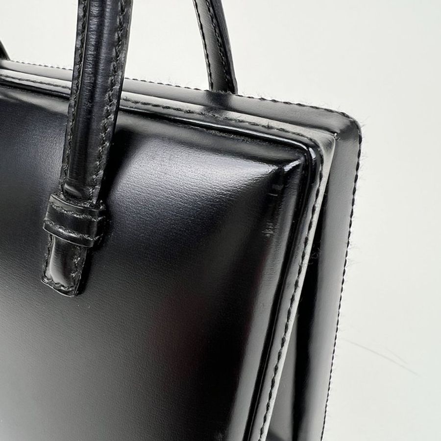 KÉSH 凱仕精品|LOEWE 博物館包 黑色小牛皮手提包|Mini Museo Tote Bag |黑色 Mini Tote 小方包-17