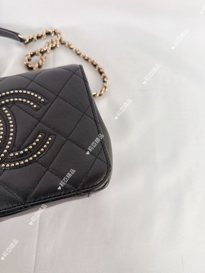 莉亞精品♡ Chanel AS1514 鉚釘口蓋包 二手美包-7