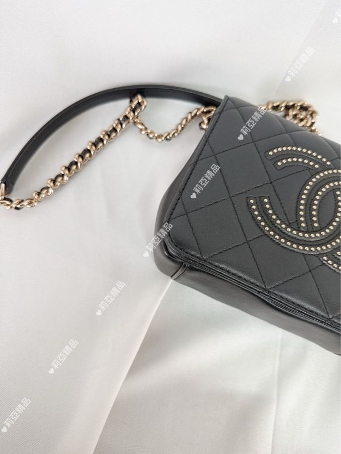 莉亞精品♡ Chanel AS1514 鉚釘口蓋包 二手美包-8