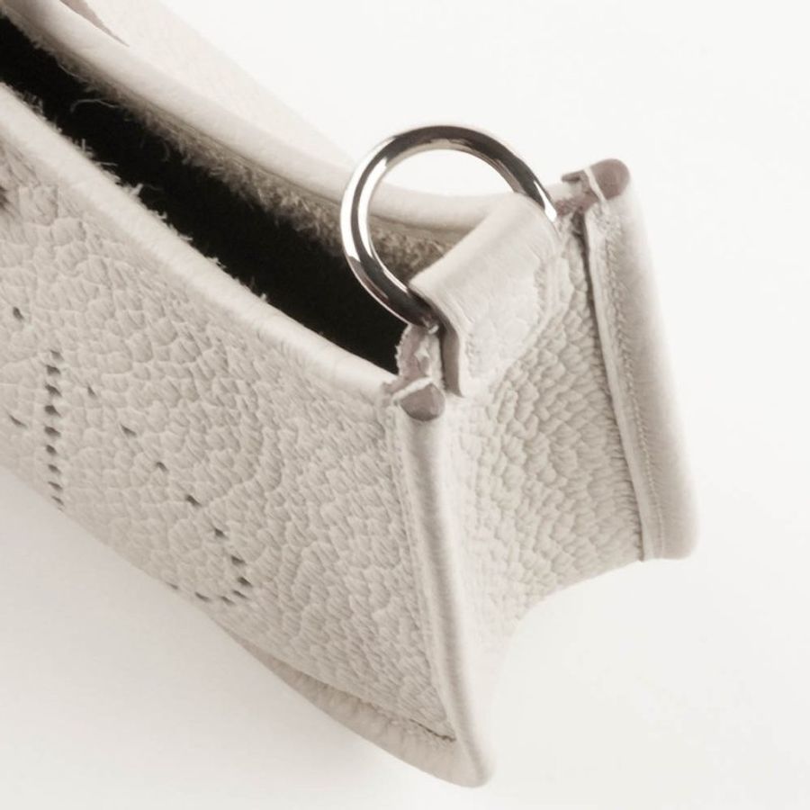 🖤 鑒定師的收藏 🖤 愛馬仕 依芙琳 16 冰川白銀釦 HERMÈS Evelyne TPM Beton【冰川白調・極簡高級感】-17