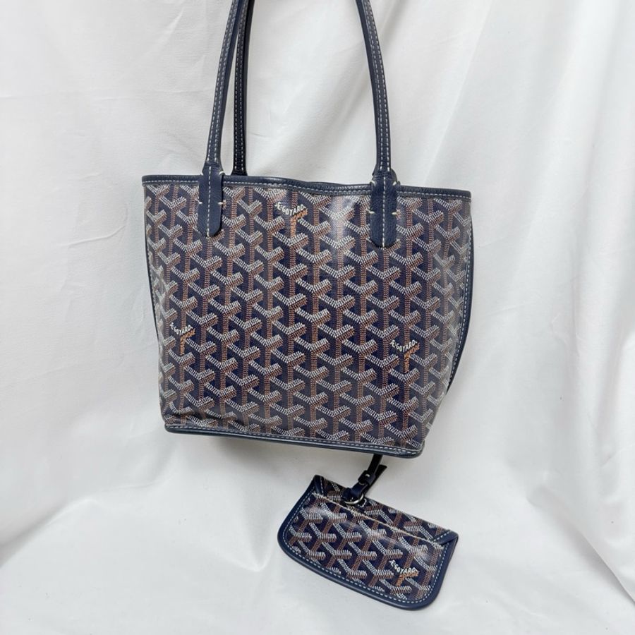 高雅德/Goyard ANJOU迷你包托特包子母包單肩包 藍色-0