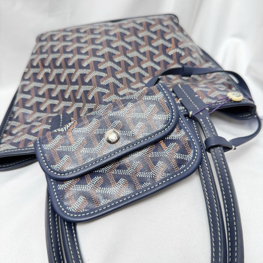 高雅德/Goyard ANJOU迷你包托特包子母包單肩包 藍色-7