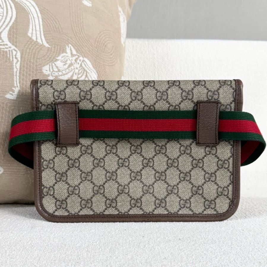 🌷甜價!Gucci 古馳 老花虎頭腰包-3