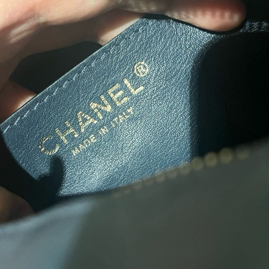 香奈兒Chanel復古小方盒子豆腐包,手提包斜挎包,瑪瑙藍-9
