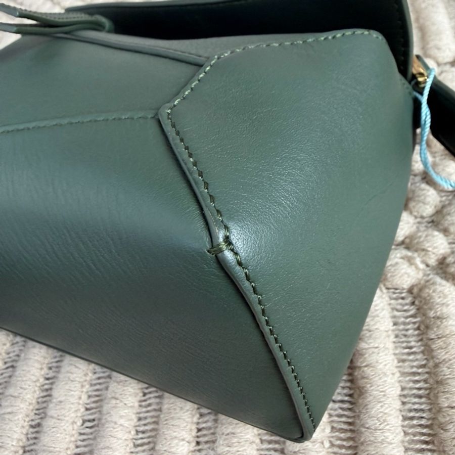 Loewe羅意威 puzzle幾何包手提包斜挎包 墨綠色 mini-5