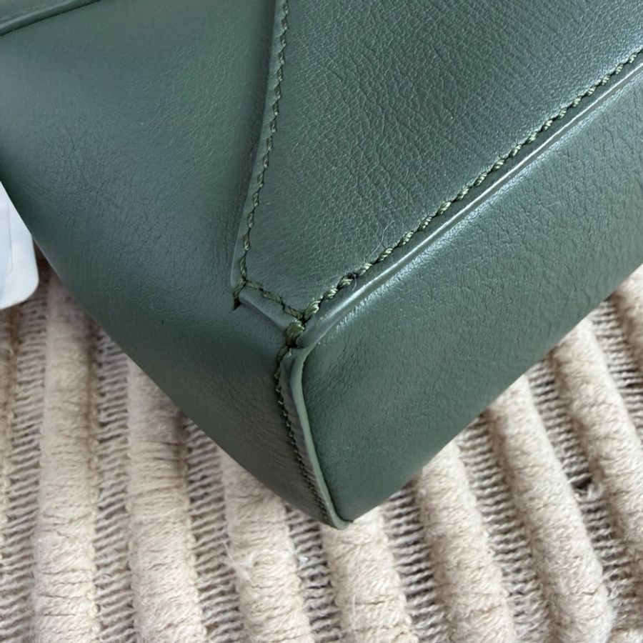 Loewe羅意威 puzzle幾何包手提包斜挎包 墨綠色 mini-6
