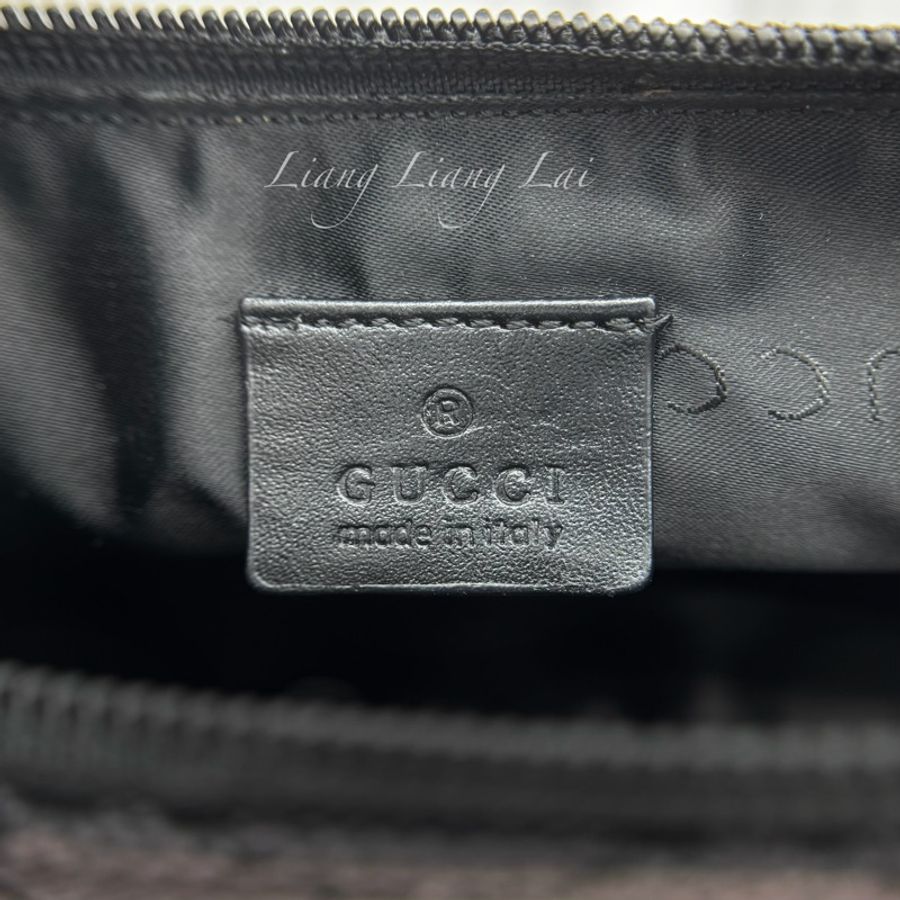 GUCCI 古馳 GG Canvas 黑色緹花迷你手拿包|手提包-2
