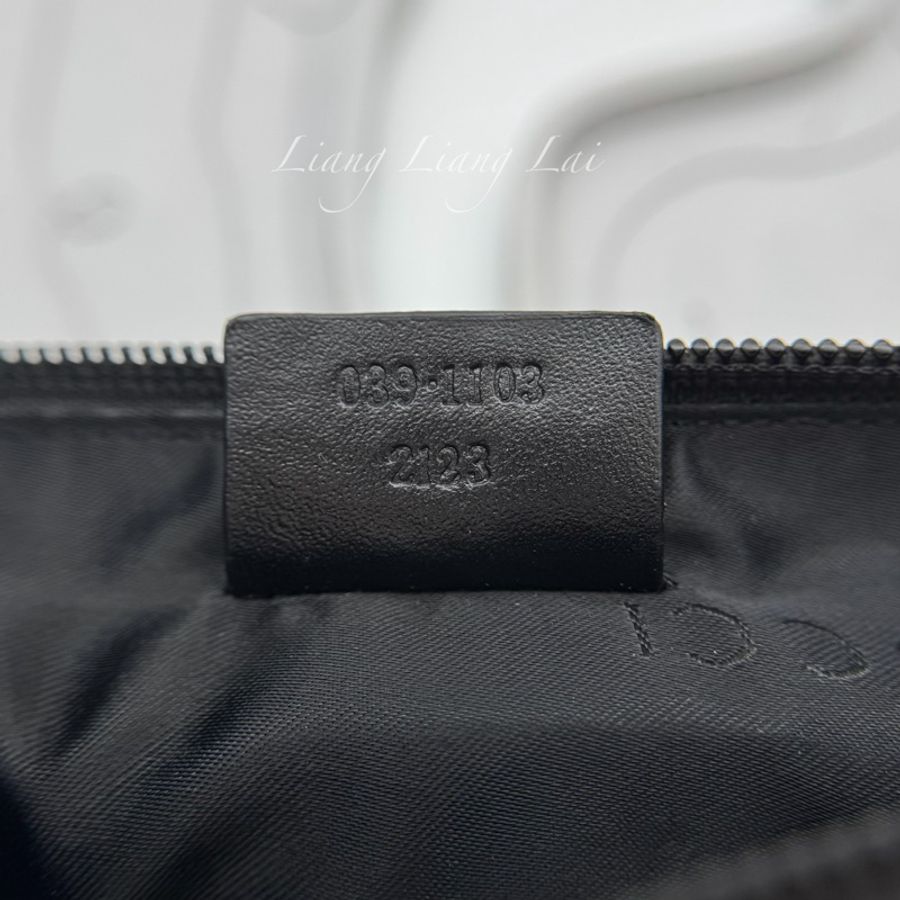 GUCCI 古馳 GG Canvas 黑色緹花迷你手拿包|手提包-3