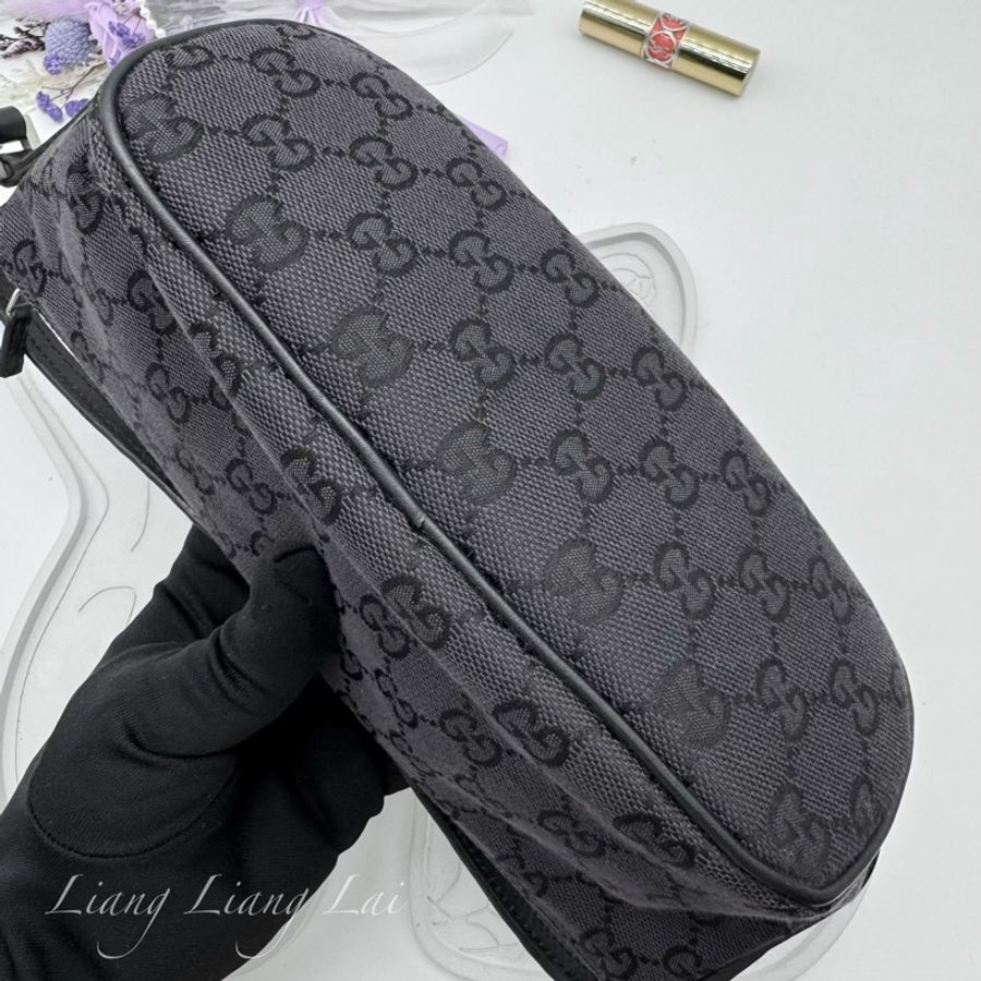 GUCCI 古馳 GG Canvas 黑色緹花迷你手拿包|手提包-15