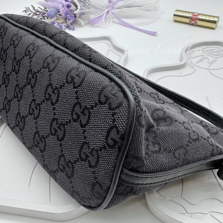 GUCCI 古馳 GG Canvas 黑色緹花迷你手拿包|手提包-20