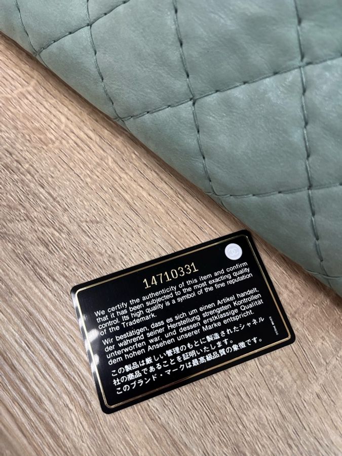 CHANEL格紋青綠色春天風大包大容量-25