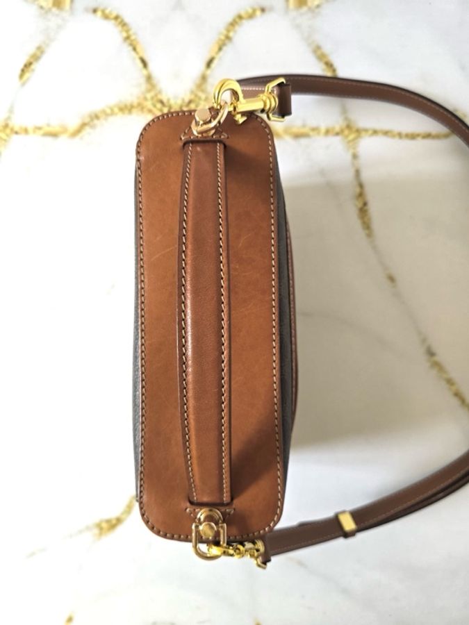 Celine老花Vanity盒子包 中古包 斜背包 側背包 單肩包 古董包-3