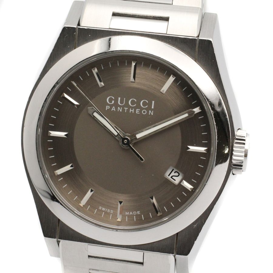Gucci Pantheon腕錶,不鏽鋼材質,男款,棕色,115.4-2