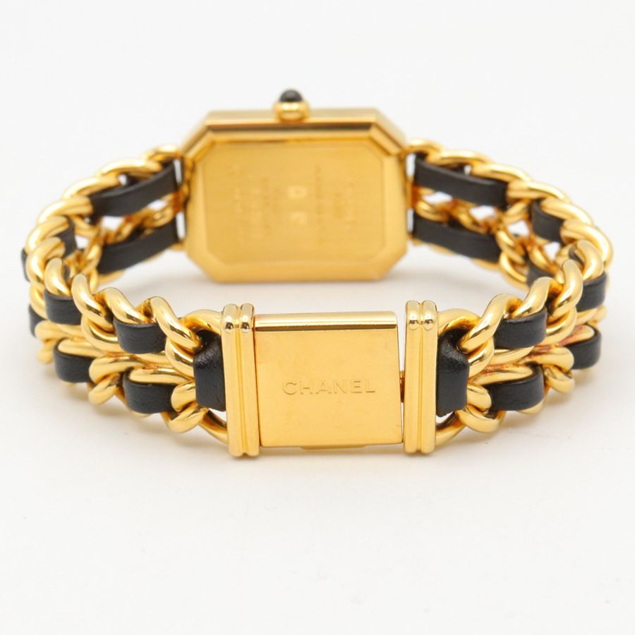 香奈兒 (Chanel) CHANEL Première M 系列腕錶,鍍金皮革錶帶,女士款,黑色,H0001-3