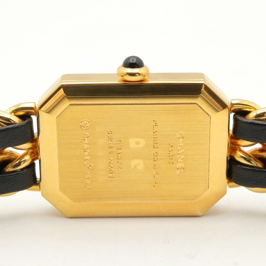 香奈兒 (Chanel) CHANEL Première M 系列腕錶,鍍金皮革錶帶,女士款,黑色,H0001-4