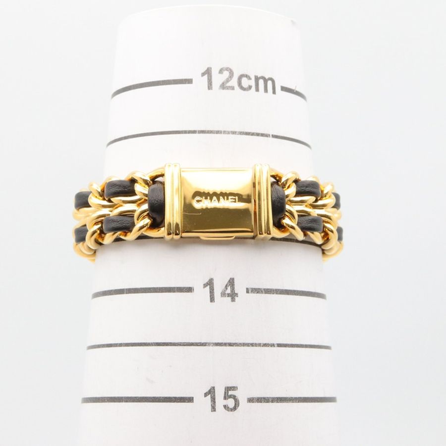 香奈兒 (Chanel) CHANEL Première S 女士腕錶,鍍金 (GP),皮革錶帶,黑色,H0001-7