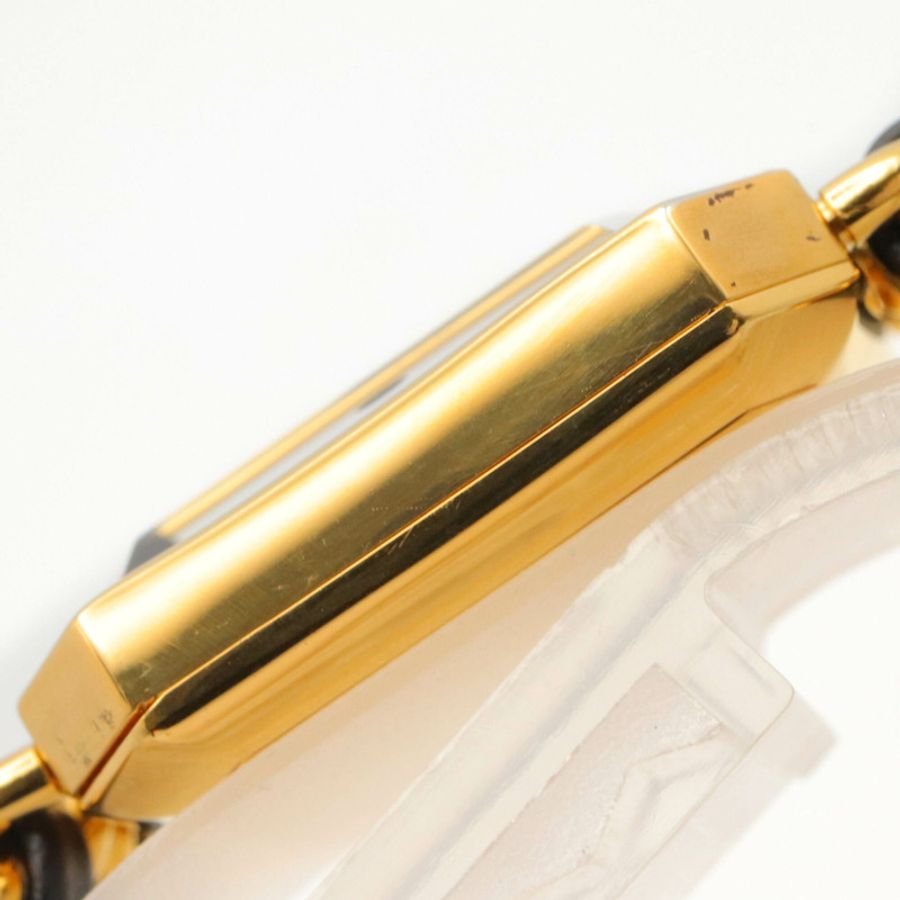 香奈兒 (Chanel) CHANEL Première S 女士腕錶,鍍金 (GP),皮革錶帶,黑色,H0001-10
