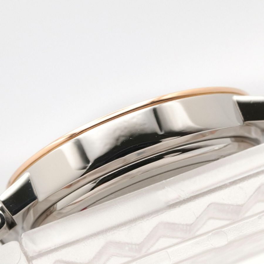寶格麗 (Bulgari) BVLGARI 女士腕錶,18K玫瑰金 (Prop Gold) 精鋼鑲鑽,白色錶殼,型號 BBLP26SG-11