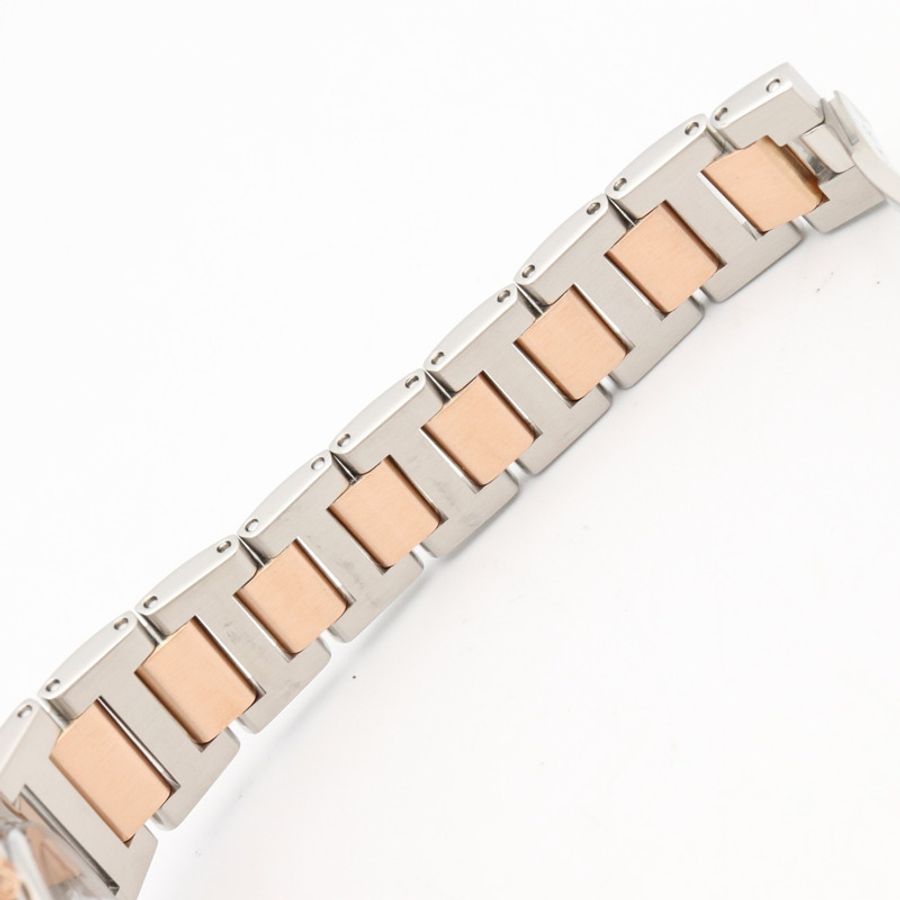 寶格麗 (Bulgari) BVLGARI 女士腕錶,18K玫瑰金 (Prop Gold) 精鋼鑲鑽,白色錶殼,型號 BBLP26SG-13