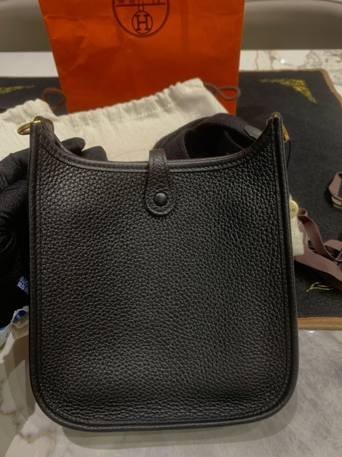 HERMES/愛馬仕 黑金伊芙琳 U刻-2