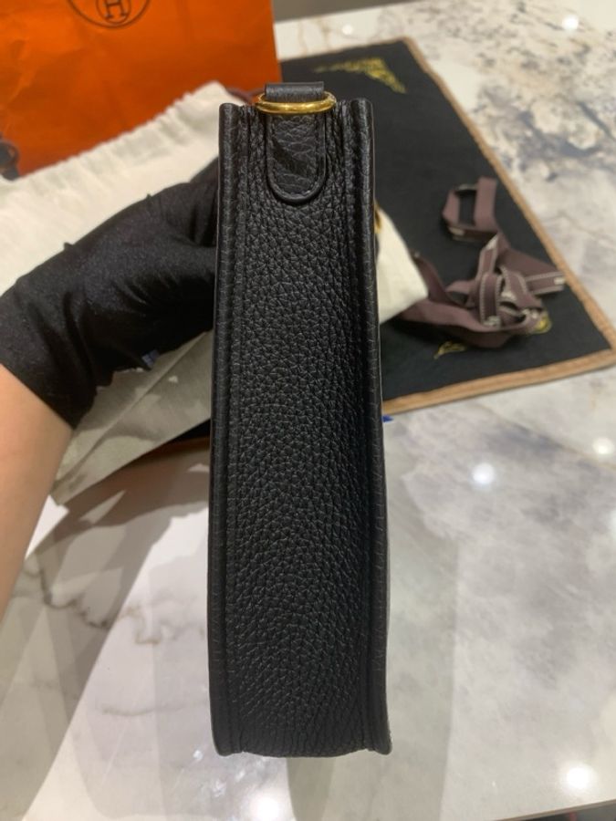 HERMES/愛馬仕 黑金伊芙琳 U刻-4