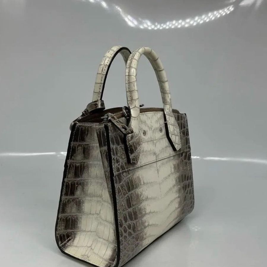 LV city steamer 撒哈拉 喜瑪拉雅鱷魚皮手提包 22.5 x 19 x 11 9新配件塵袋購證鱷魚證書-2