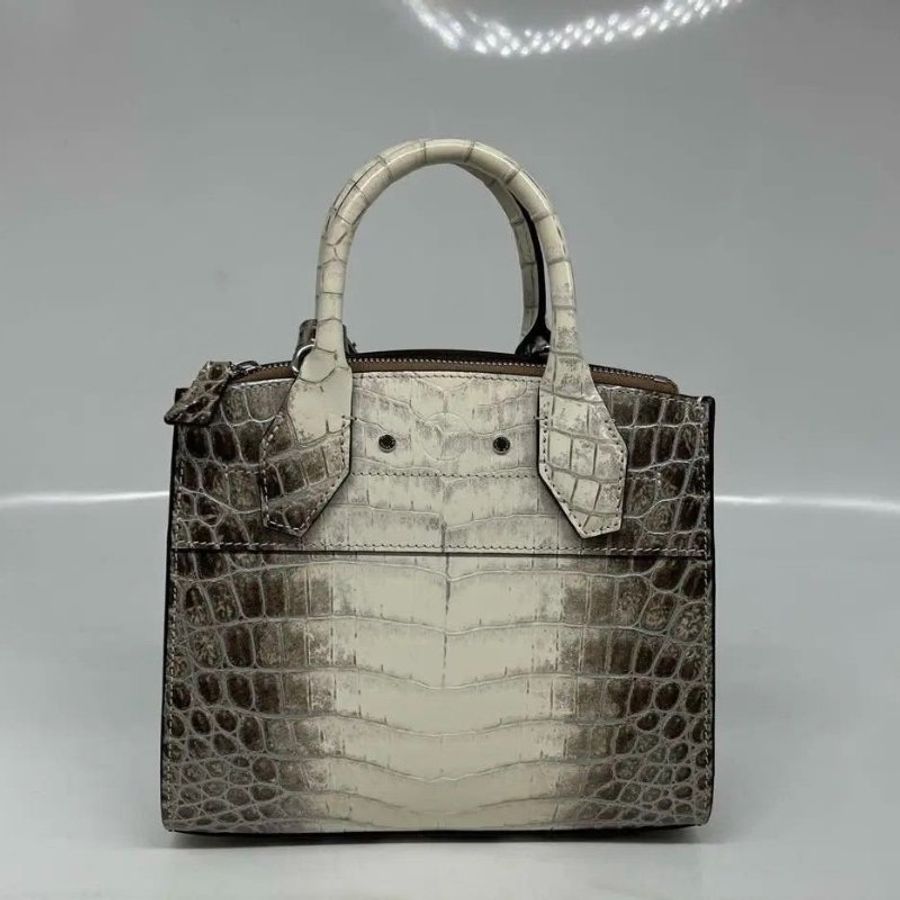 LV city steamer 撒哈拉 喜瑪拉雅鱷魚皮手提包 22.5 x 19 x 11 9新配件塵袋購證鱷魚證書-8