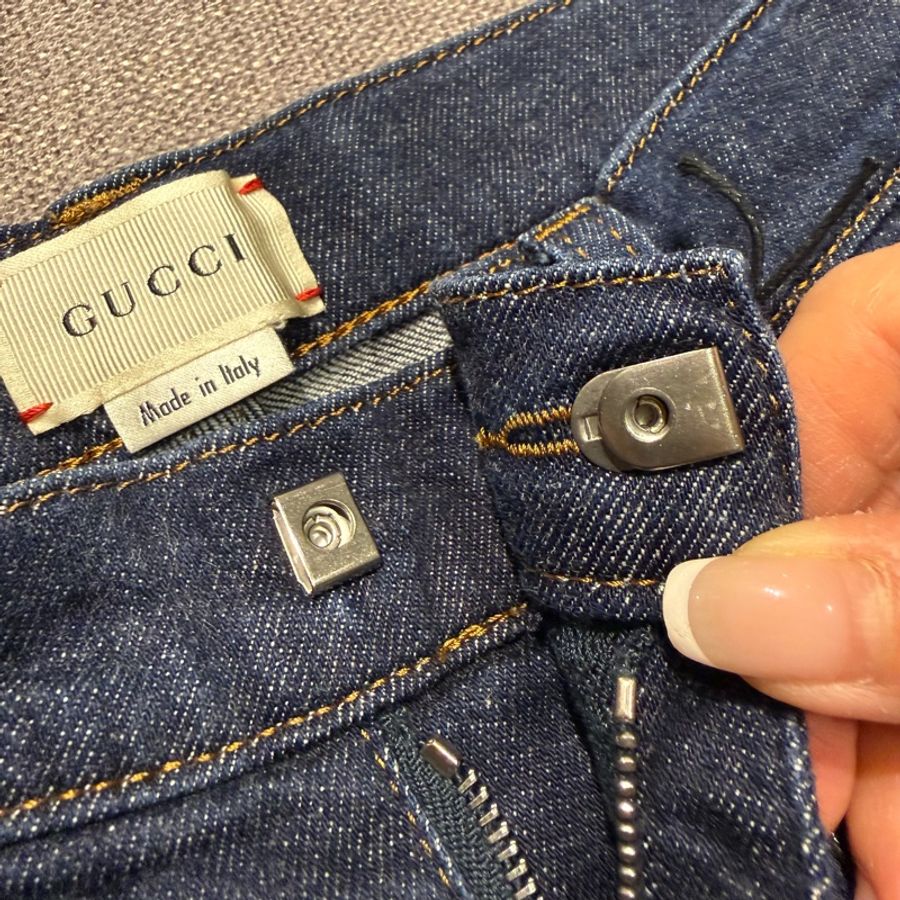 Gucci 全新童裝/深藍牛仔褲 10號-8