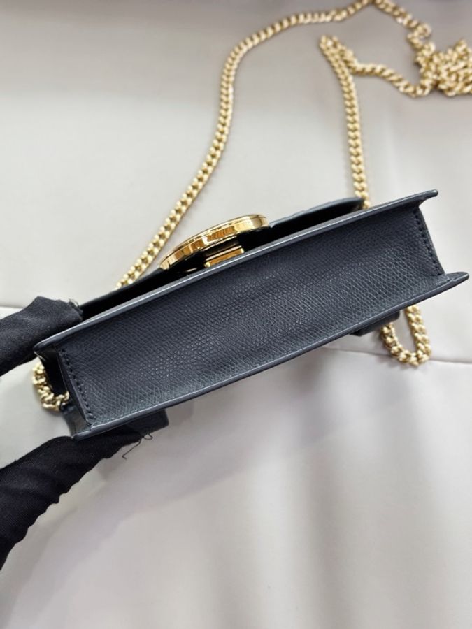FENDI 芬迪 黑-咖ROMA膠囊系列老花腰包鏈條包 🈚附件-3