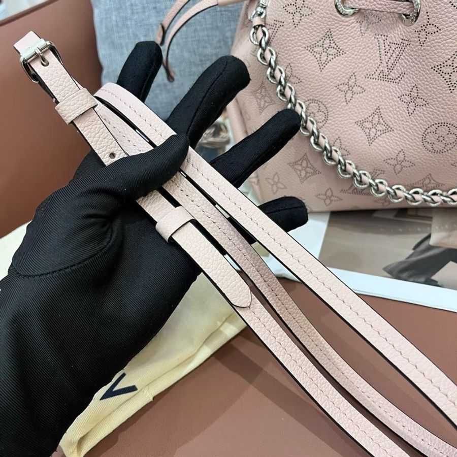 芯片款LV Bella粉色月光女神水桶包-6