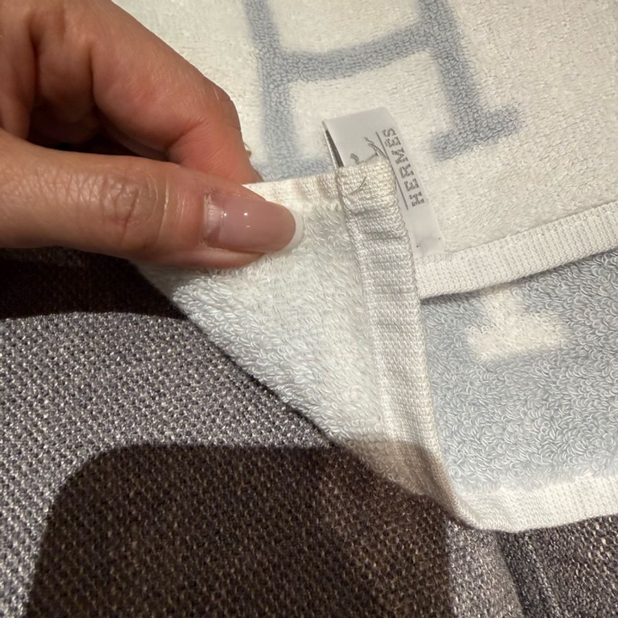 Hermes 閒置Avalon毛巾/兒童浴巾 冰川藍-3