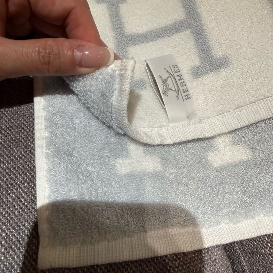 Hermes 閒置Avalon毛巾/兒童浴巾 冰川藍-13