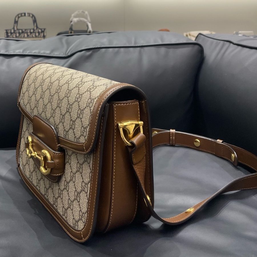 古馳/Gucci 1955系列老花馬鞍包中號 033 帆布-1