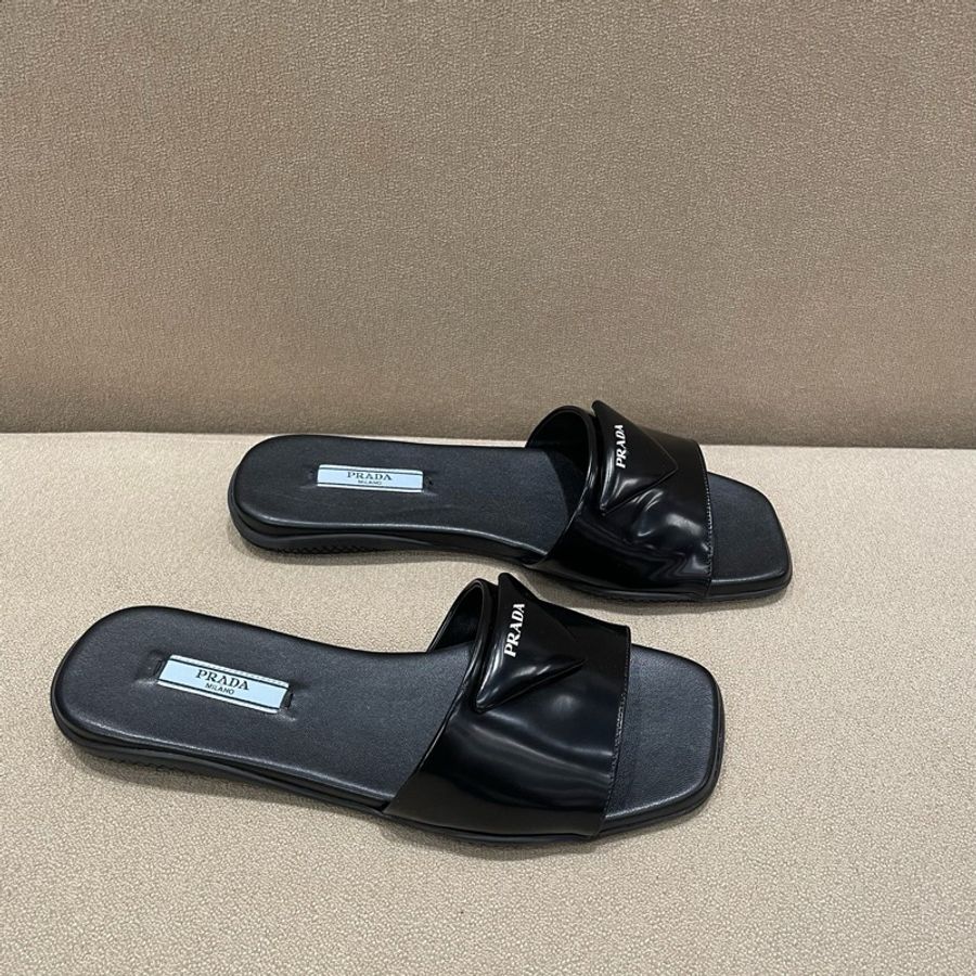 Prada 普拉達 黑色拖鞋 36碼-0