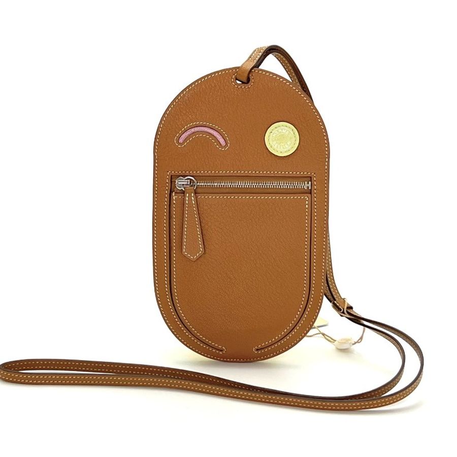 HERMES 笑臉手機包 12*20 98新配件塵袋-3