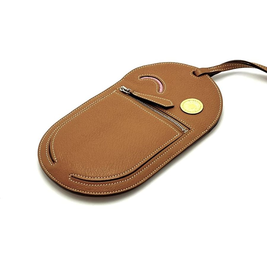HERMES 笑臉手機包 12*20 98新配件塵袋-5