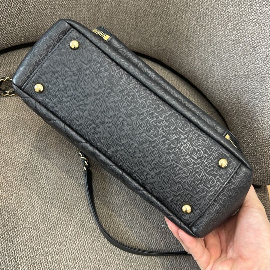 Chanel 香奈兒 荔枝紋牛皮郵差斜挎包 30開無卡 原始品相-3
