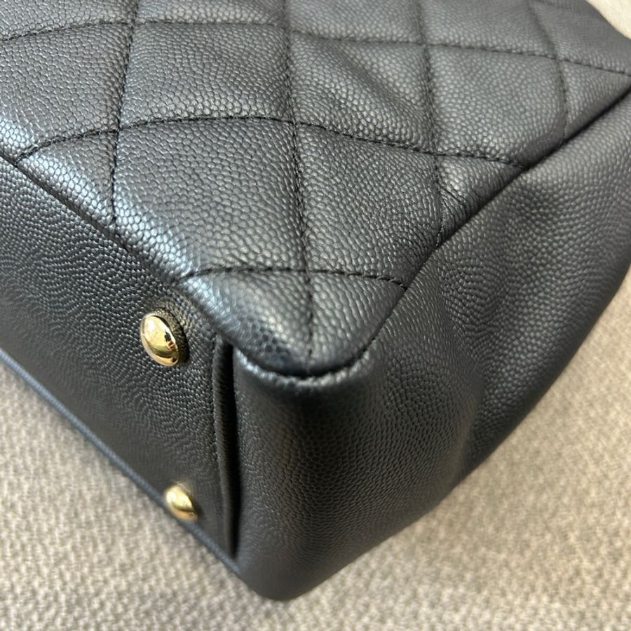 Chanel 香奈兒 荔枝紋牛皮郵差斜挎包 30開無卡 原始品相-4