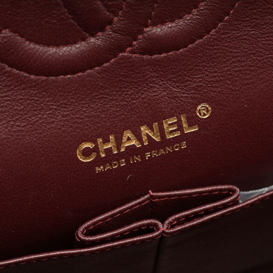 香奈兒 (CHANEL) 絎縫雙蓋鏈條肩背包,羊皮材質,黑色,金色五金,二手-3