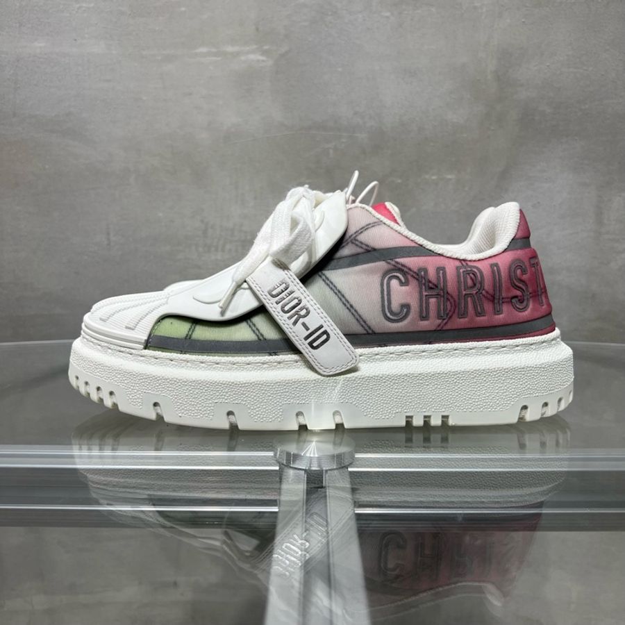 Dior/迪奧 粉白 厚底貝殼鞋 尺碼/37.5碼-2