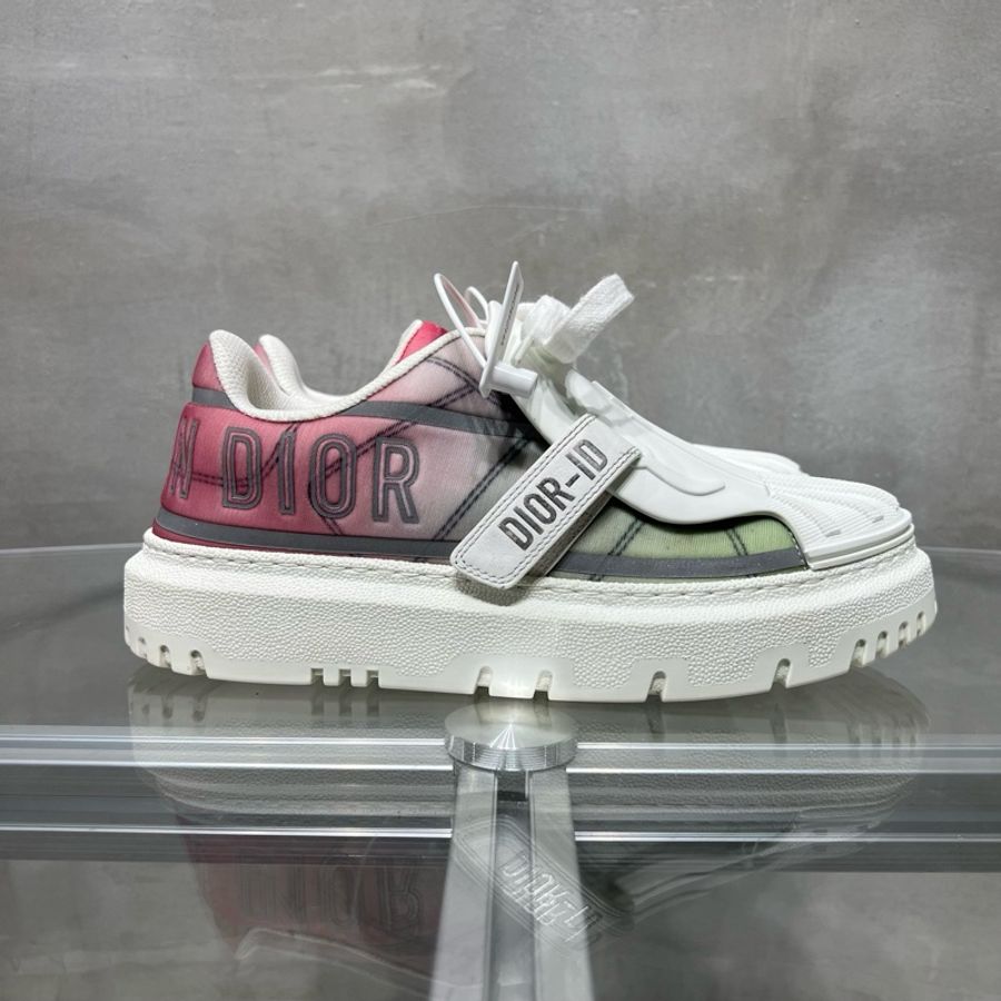 Dior/迪奧 粉白 厚底貝殼鞋 尺碼/37.5碼-3