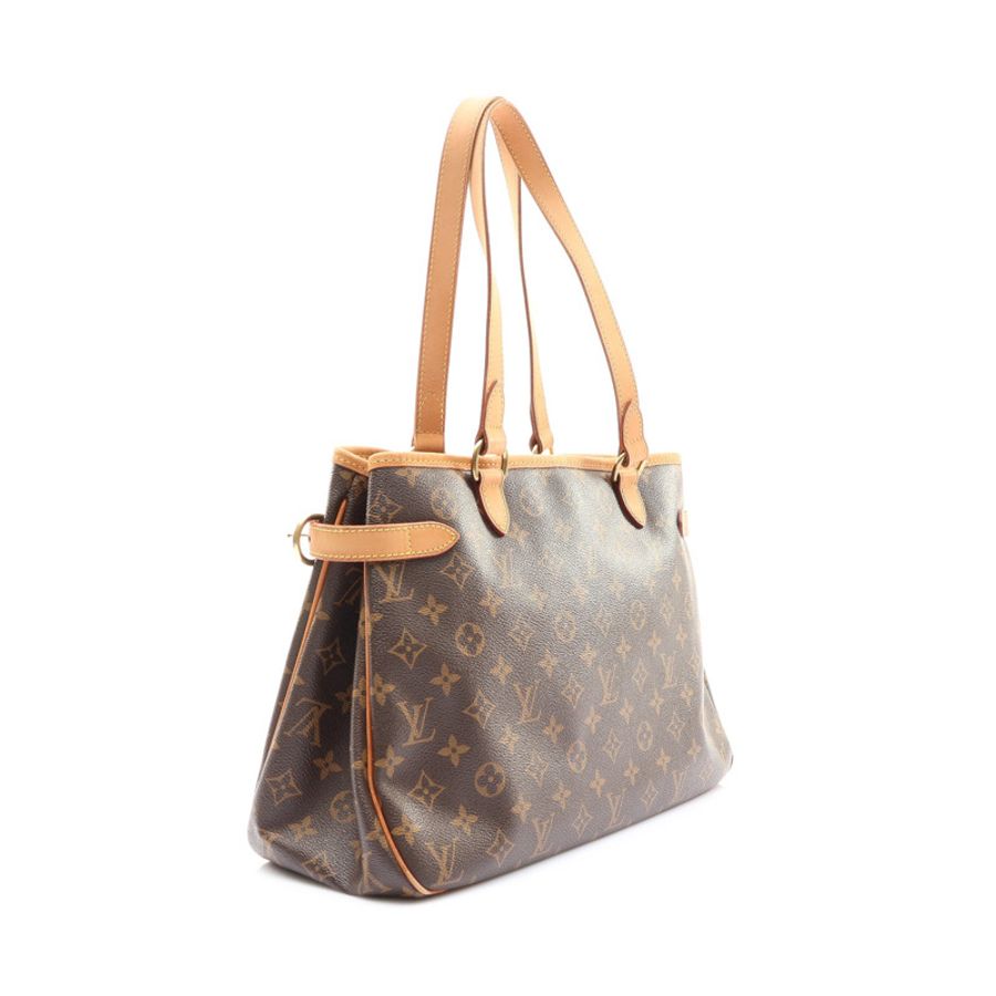 棕色 原花帆布 Batignolles Horizontal 肩背包【LOUIS VUITTON LV 路易威登】 M51154-1