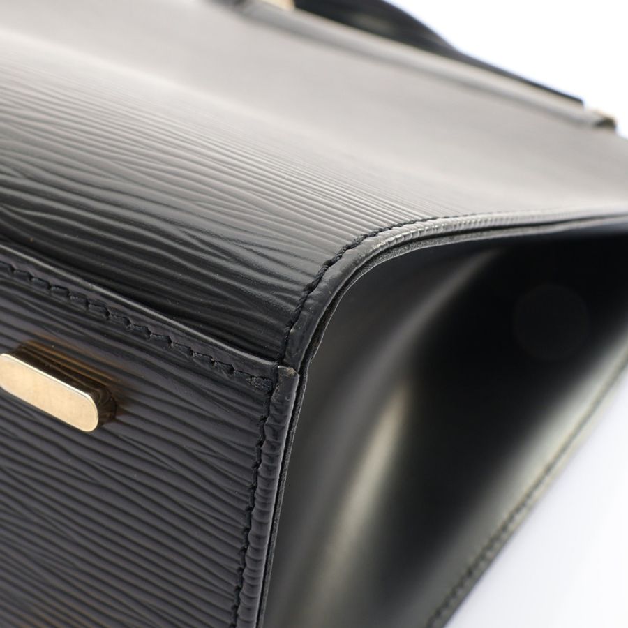 黑色 EPI 水波紋牛皮 Figari MM 手提包【LOUIS VUITTON LV 路易威登】 M52002-10