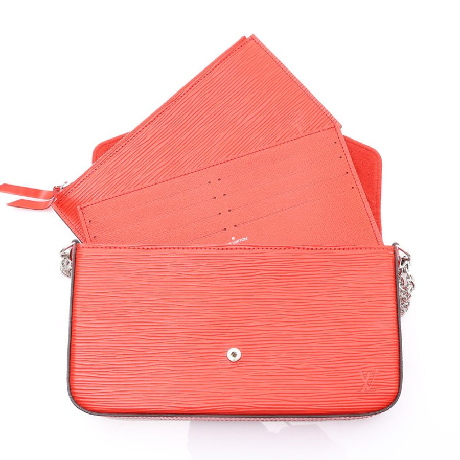 紅色 EPI水波紋 Pochette Felicie 鏈帶肩背包【LOUIS VUITTON LV 路易威登】 M41559-2