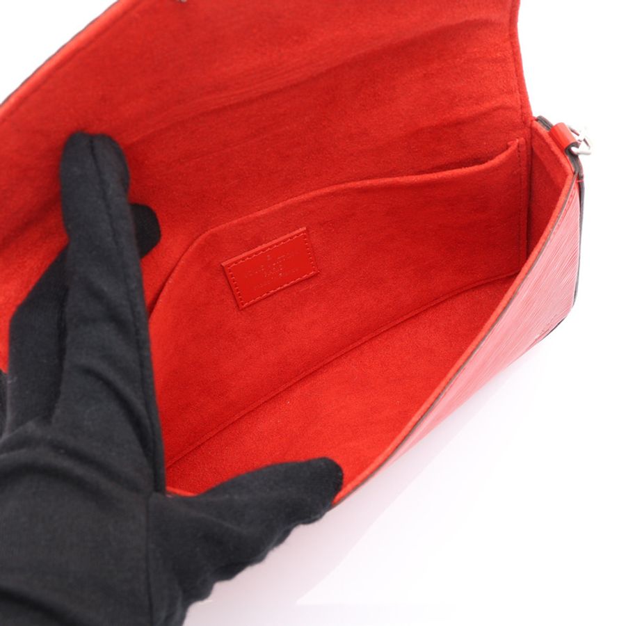 紅色 EPI水波紋 Pochette Felicie 鏈帶肩背包【LOUIS VUITTON LV 路易威登】 M41559-3