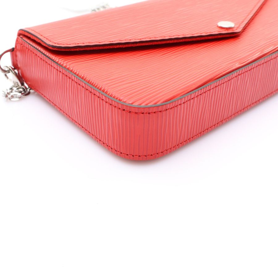紅色 EPI水波紋 Pochette Felicie 鏈帶肩背包【LOUIS VUITTON LV 路易威登】 M41559-8