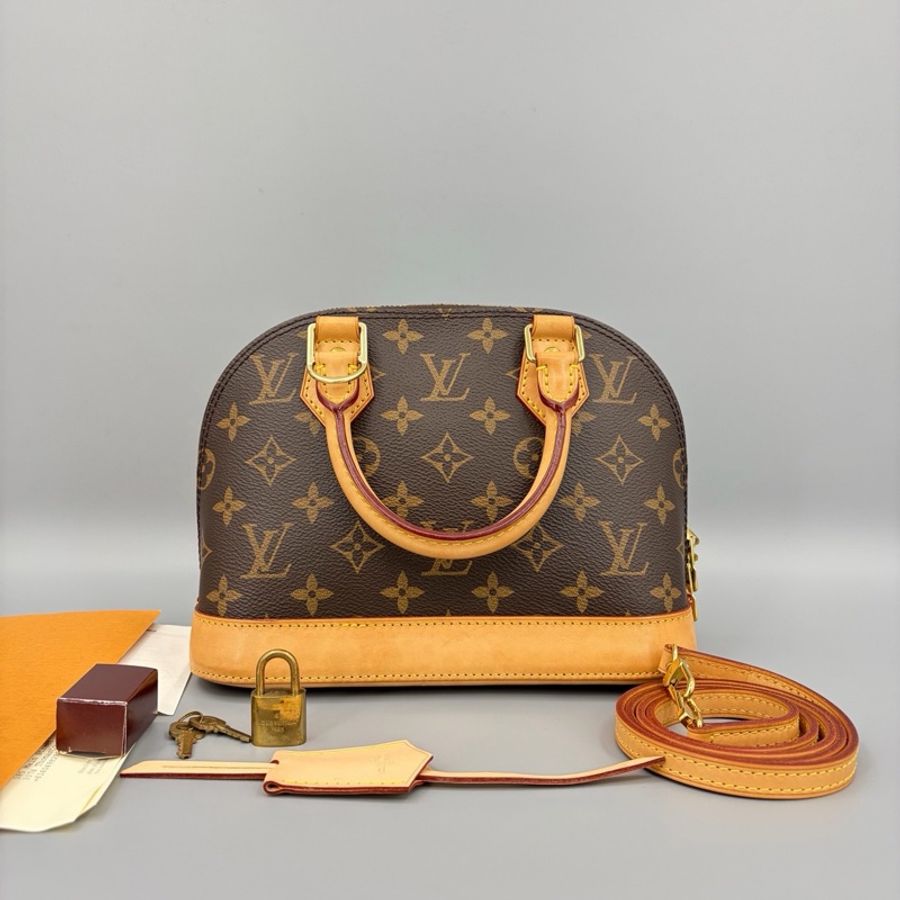 LouisVuitton 路易威登 Alma BB貝殼老花手提斜挎包 尺寸24*18-1
