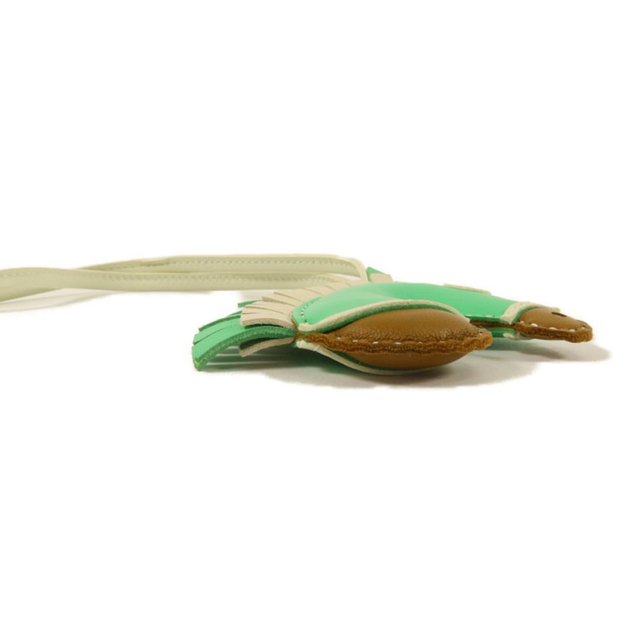HERMES Milo皮革Geegee Camail掛飾Vert Comics/Vert Fizz/Chartreuse-2