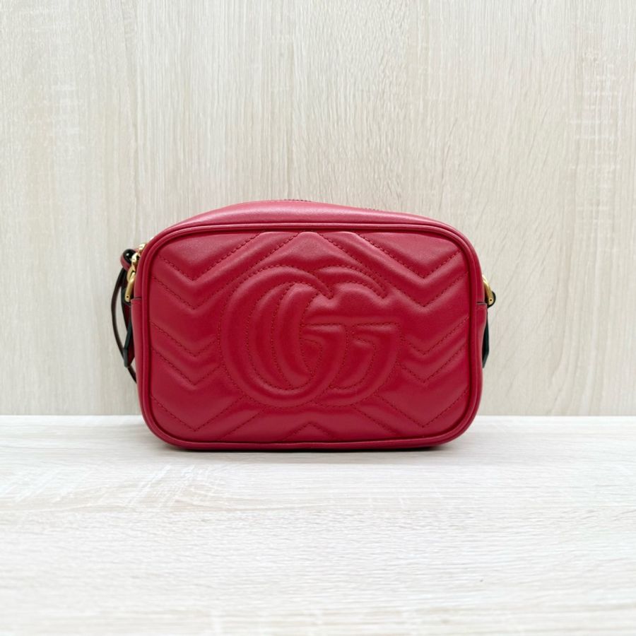 GUCCI紅色marmont18cm相機包448065-2
